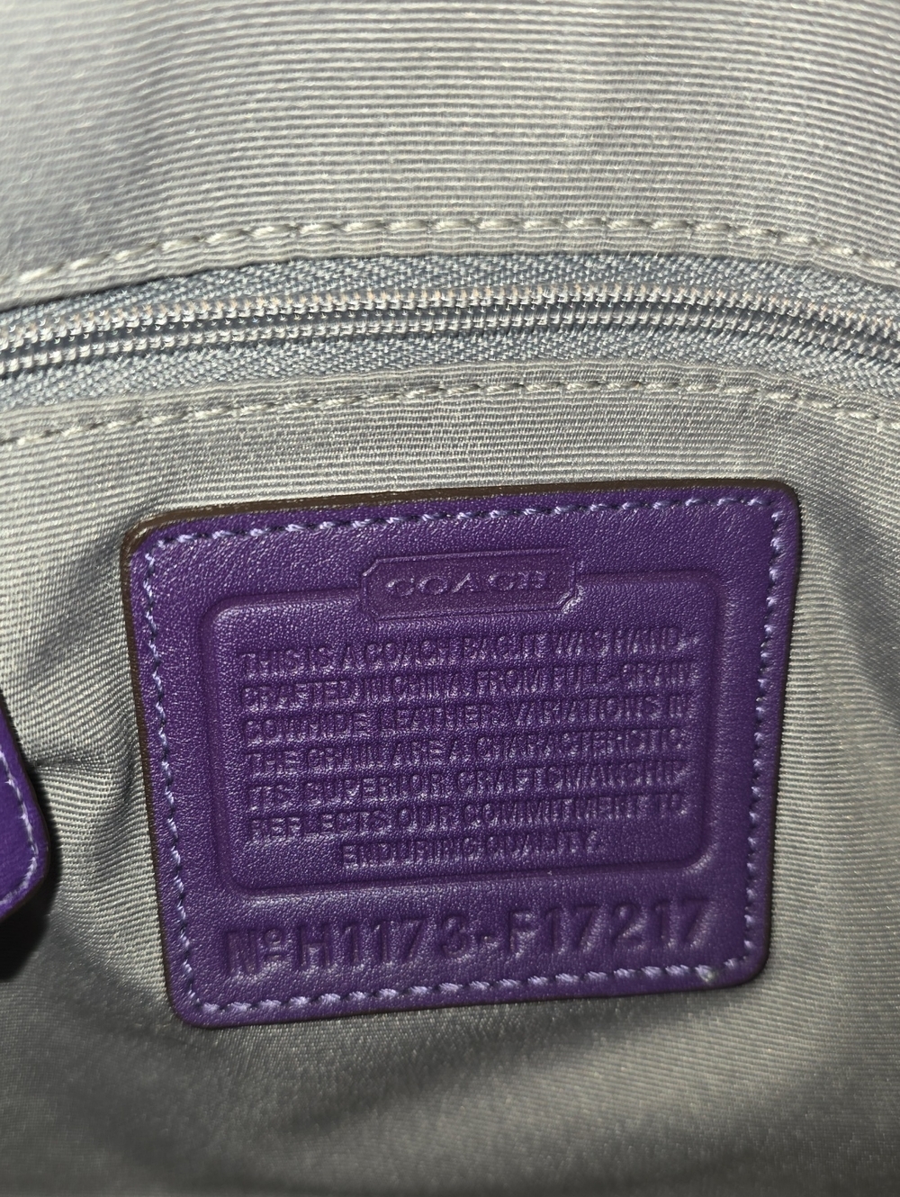 Coach Purple Soho Pleated Flap / Hampton-style Shoulder Bag F17217 - Picture 2 of 8